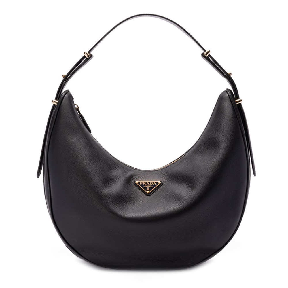 $4200 NEW PRADA BLACK LEATHER ARQUE LARGE HOBO BAG PURSE AUTHENTIC NWT!